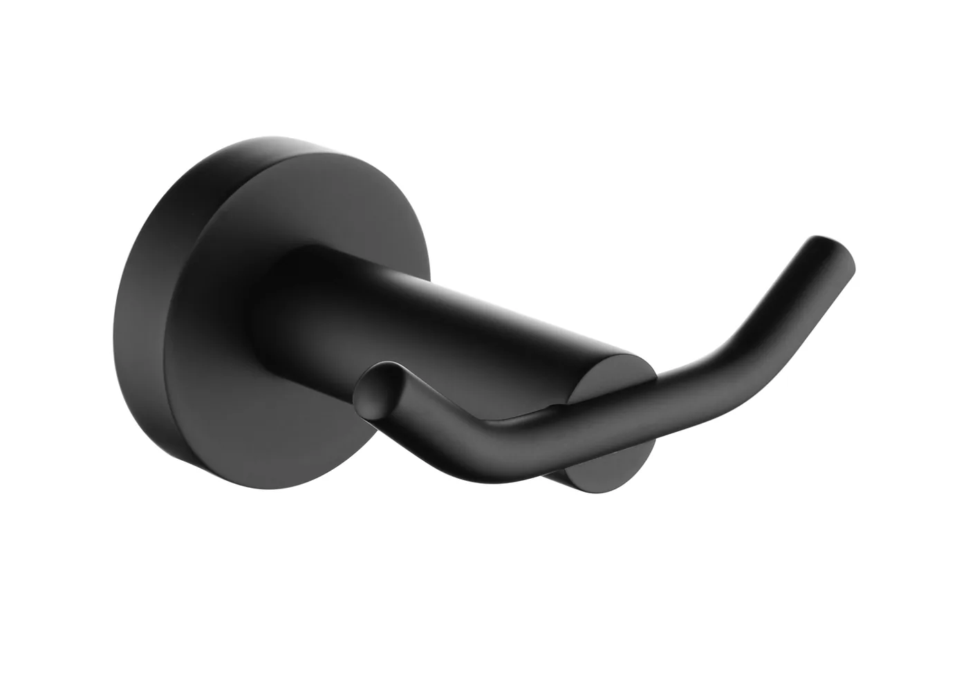 Double robe hook LS-1210 — Matt black