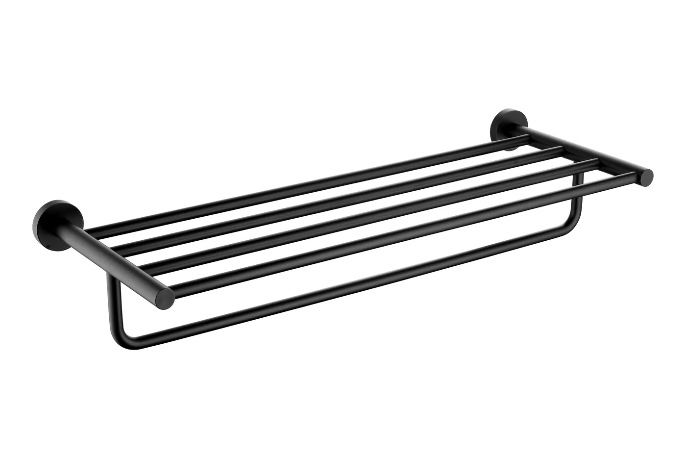 Towel shelf with bar LS-1218 — Matt black