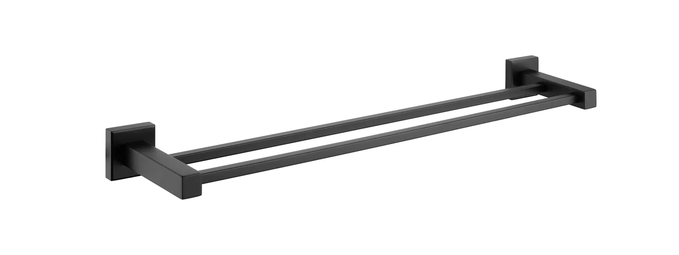 Double towel bar LS-2212 — Matt black