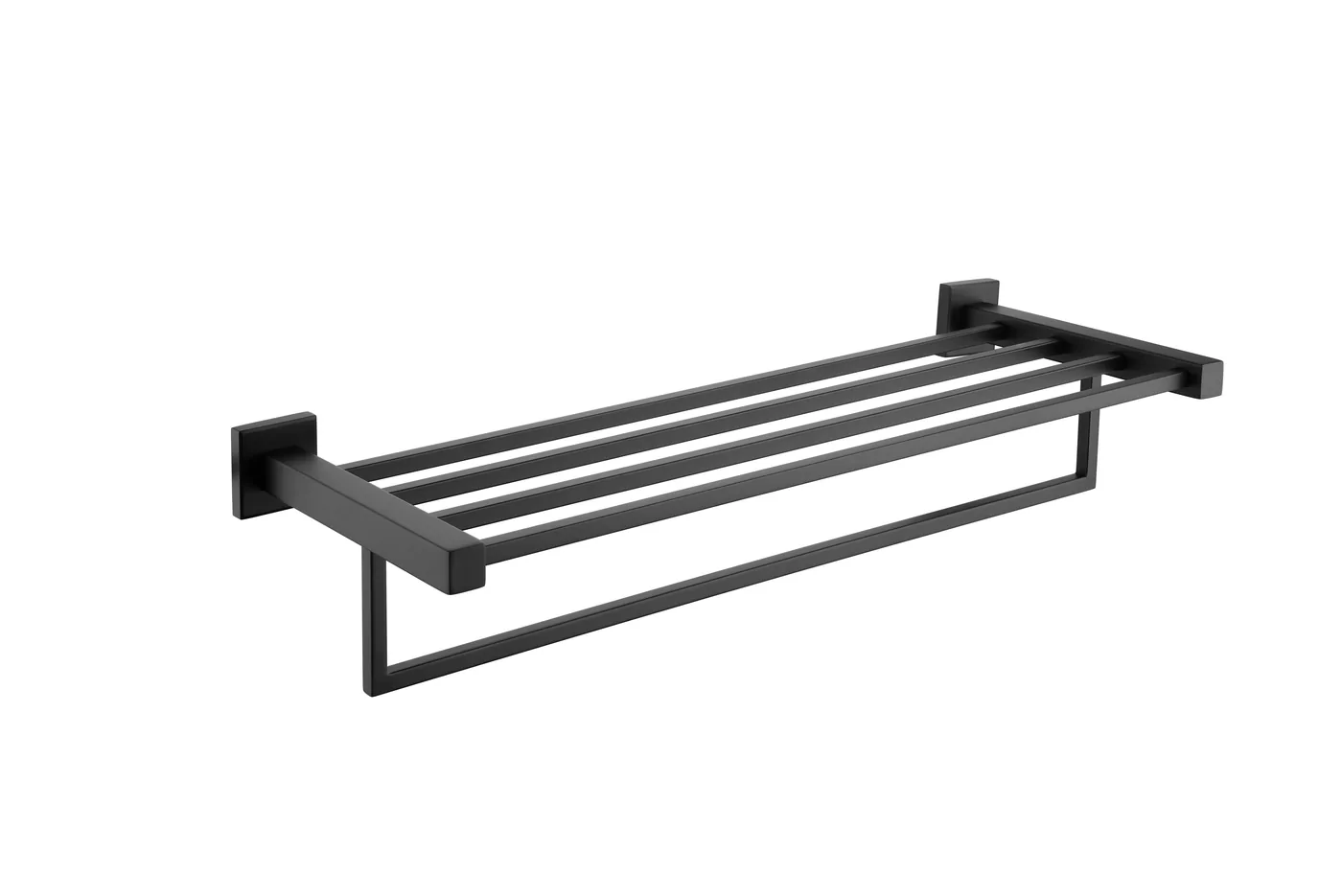 Towel shelf with bar LS-2218 — Matt black