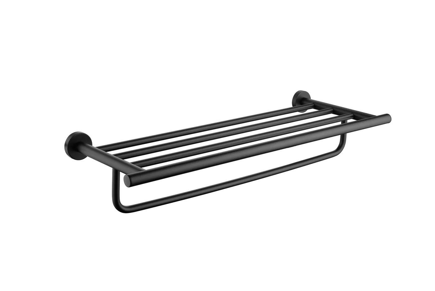 Towel shelf with bar LS-2718 — Matt black