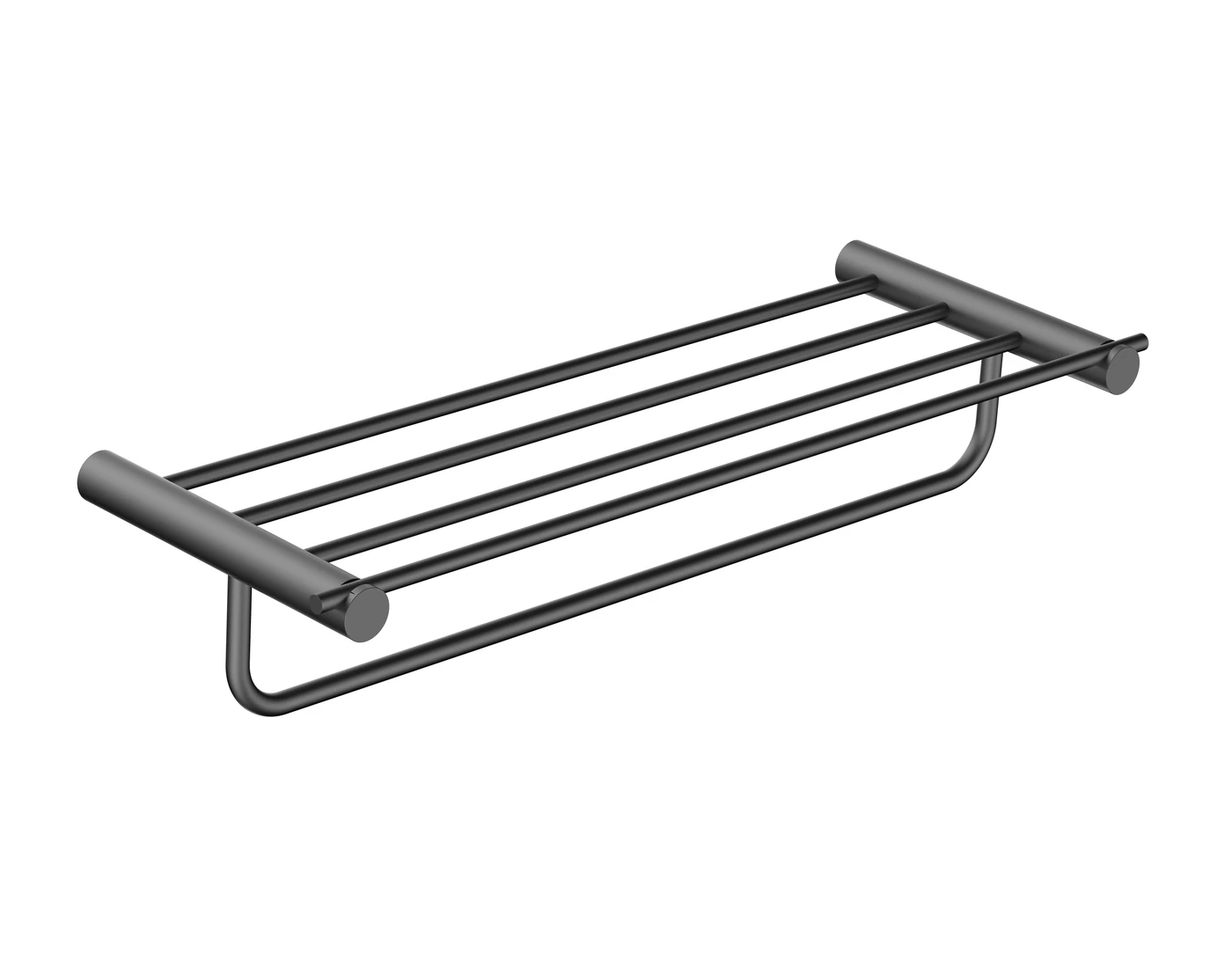 Towel shelf with bar LS-9318 — Gun grey