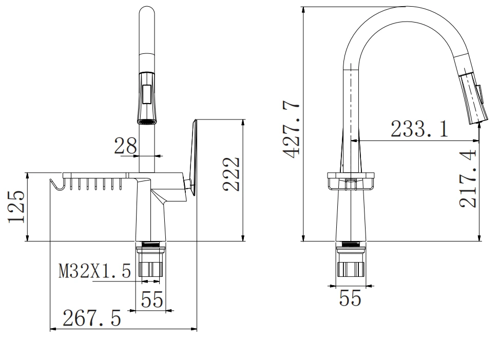 K-6025-4 dimension drawing