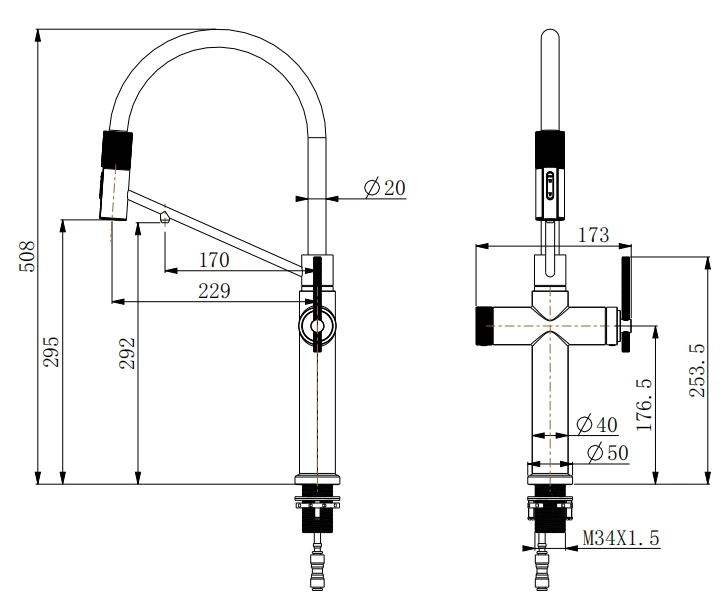 K-8001-4 dimension drawing
